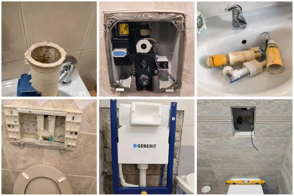 Beépített WC tartály javítás Budapesten és Pest megyében – falsík mögötti tartály szerviz