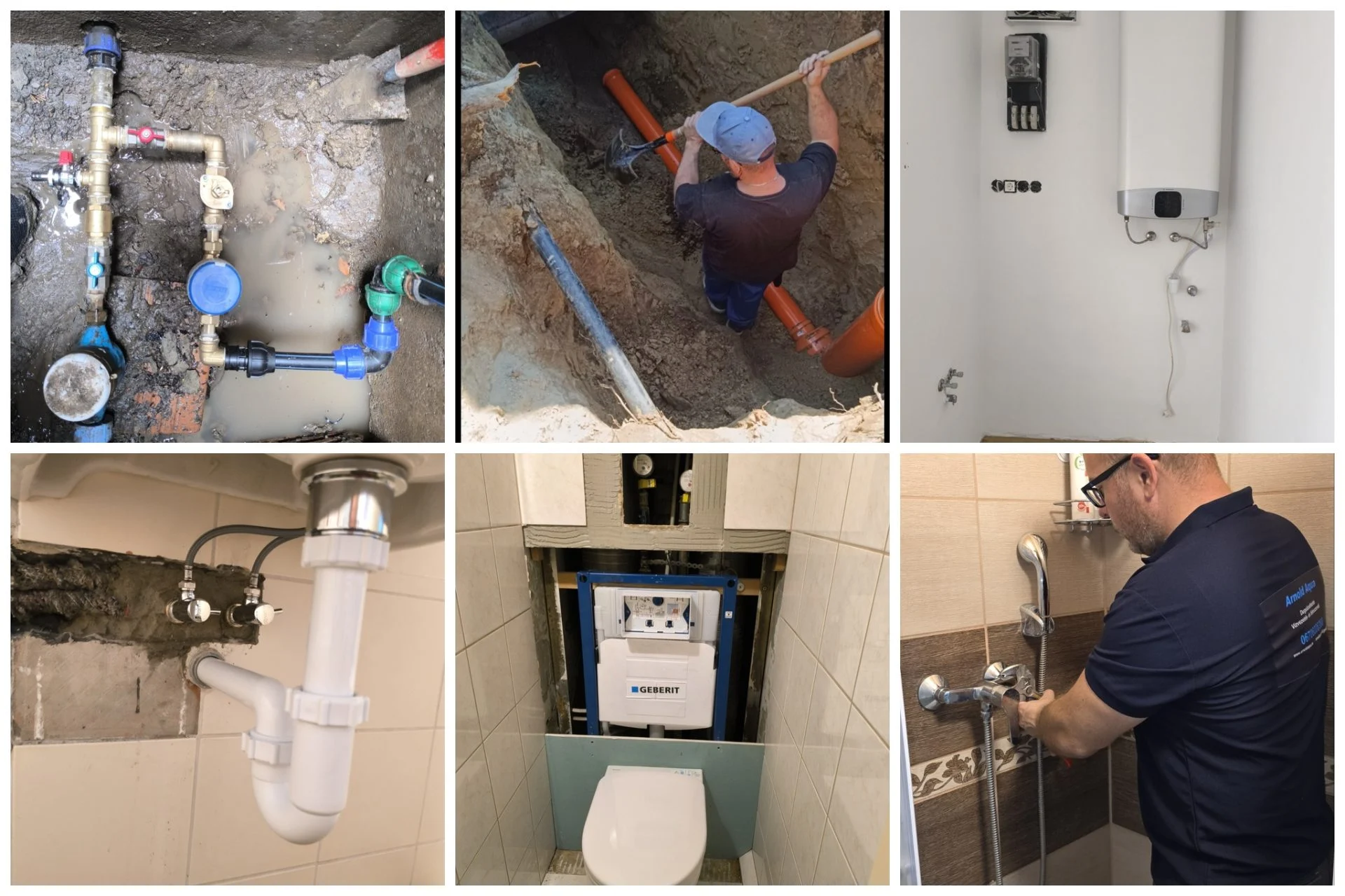 Vízszerelés munkafolyamat közben – vízvezeték szerelő szakember